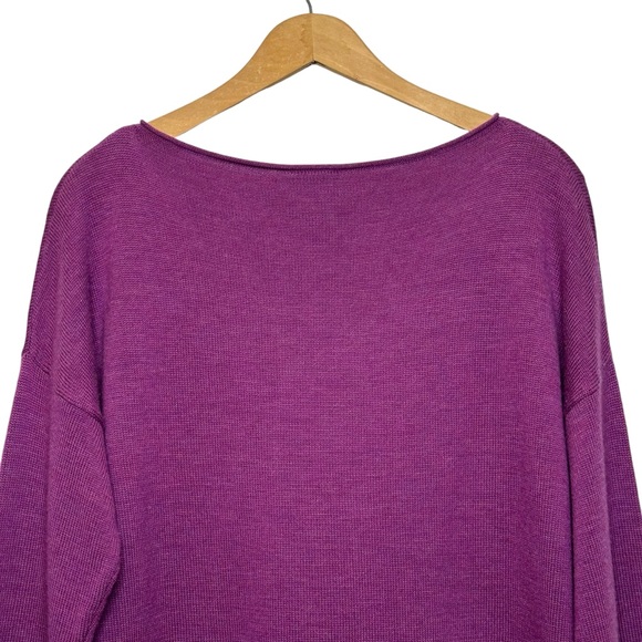 Eileen Fisher 100% Merino Wool Pullover Sweater Crew Neck Long Sleeve Small - Picture 6 of 11